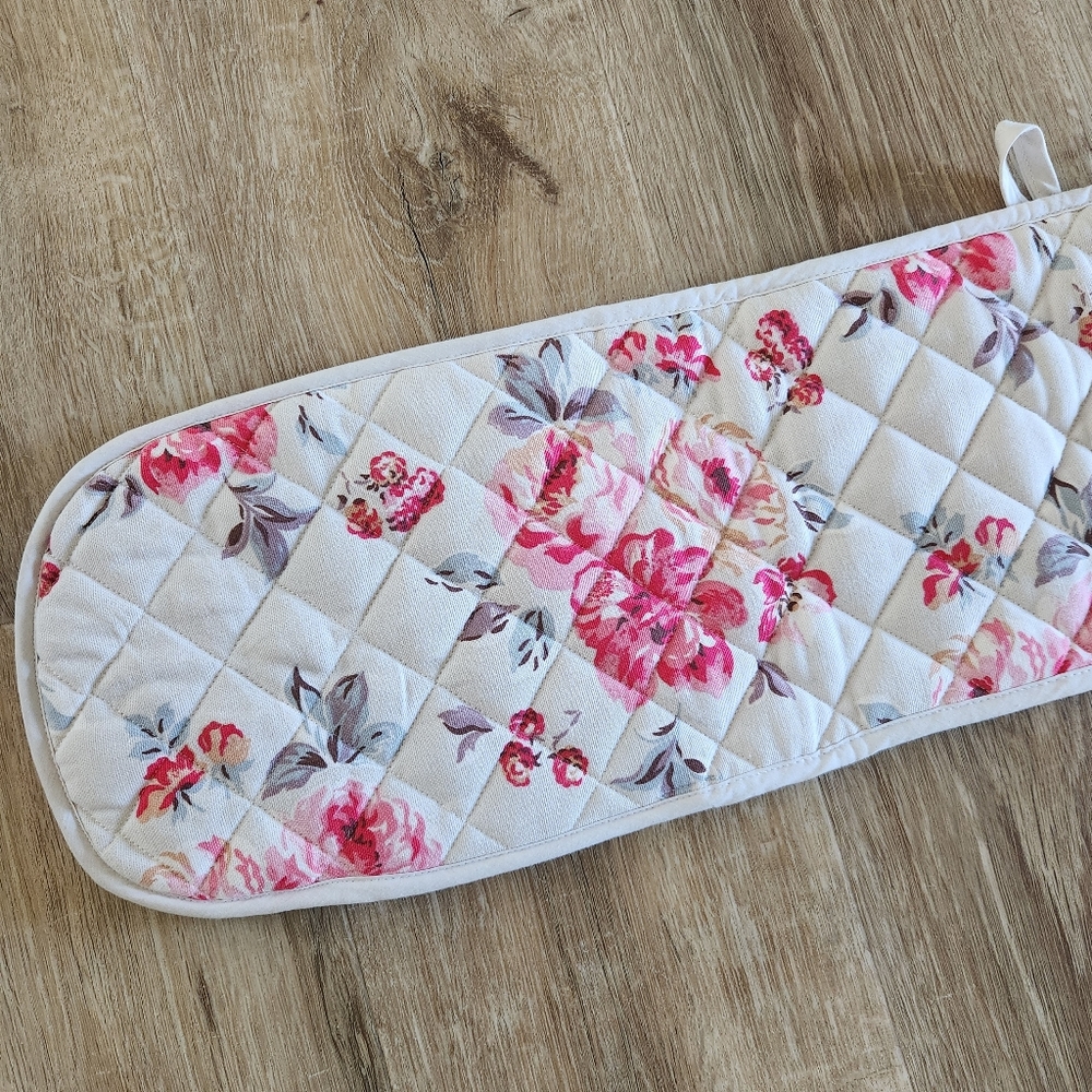 Cath Kidston Pink Rose Floral Double Oven Glove Pot Holder / Hot Pad - Picture 3 of 8